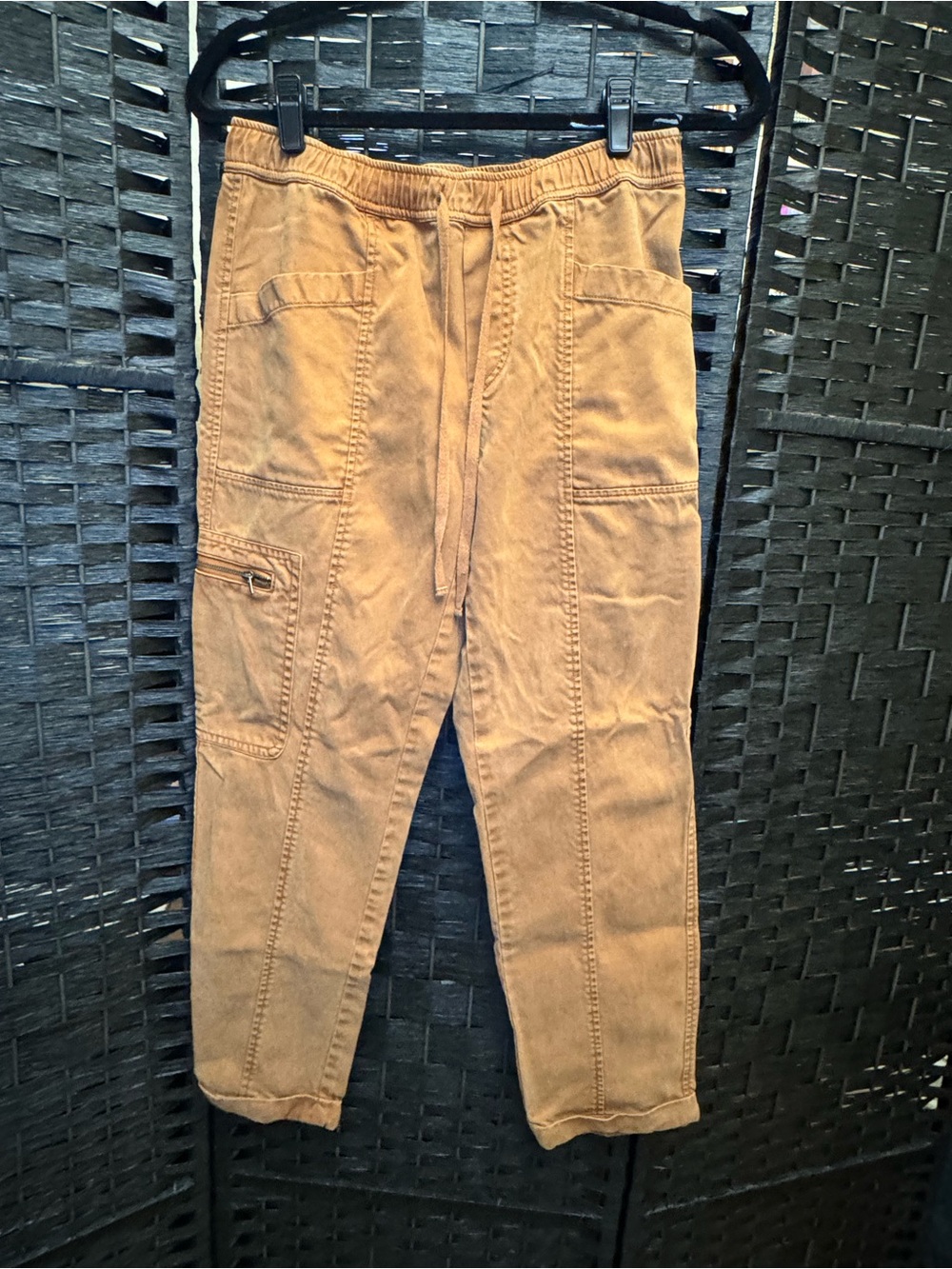 Women’s Nicole Miller Casual Drawstring Utility Pants - Brown